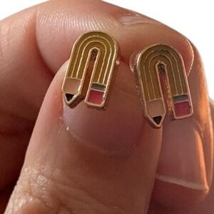 Gold and Pink Earrings‎